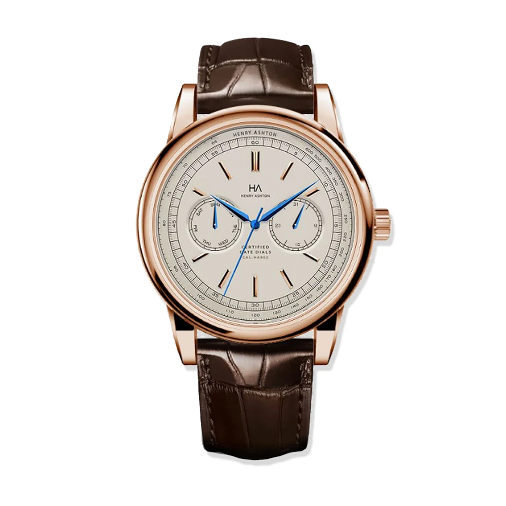 Henry Ashton Certified Date Dials Riviera Rose